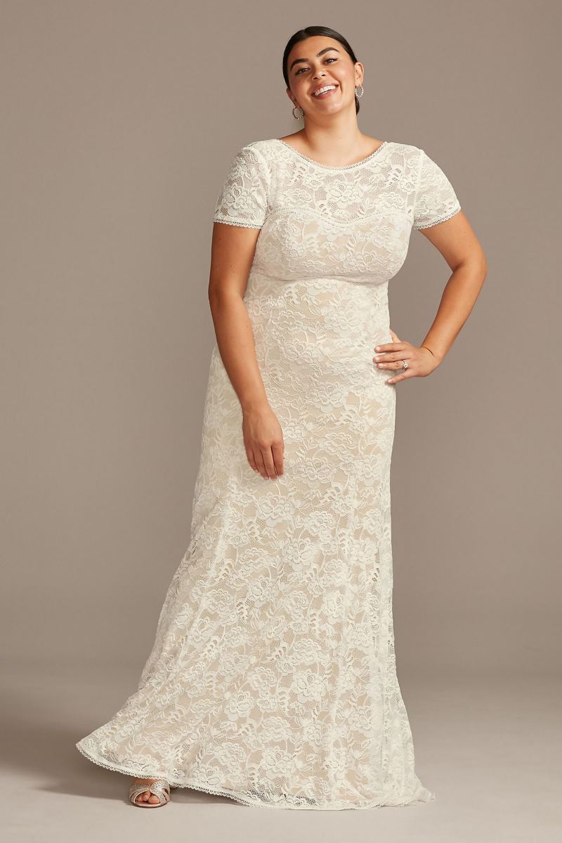 One Shoulder Short Dresses with Lace Bodice Plum Plus Size