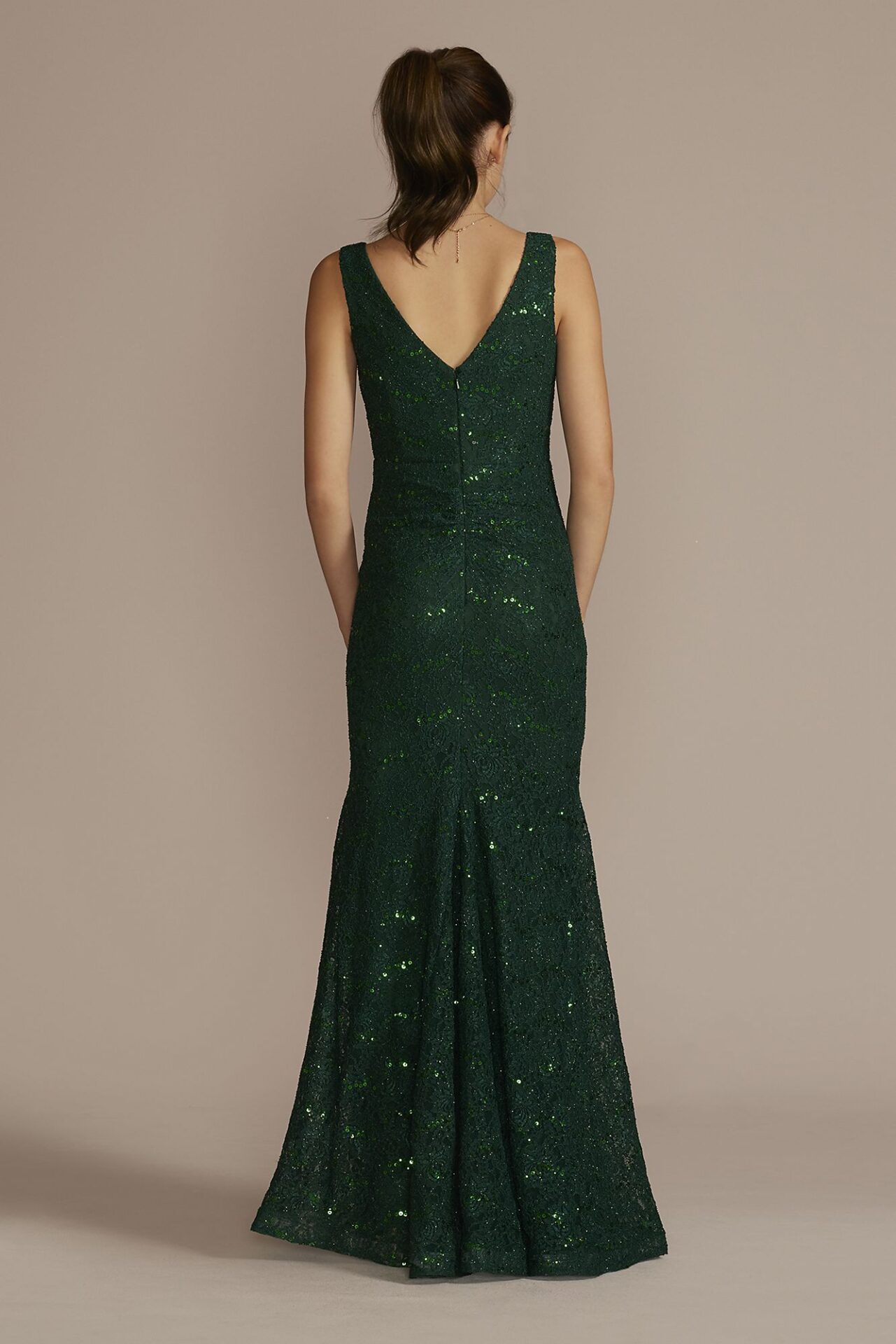 Glitter Sequin Lace Tank Mermaid Dress D24NY22615V2RW